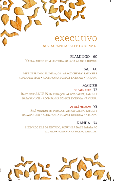 Card&aacute;pio Executivo Farabbud