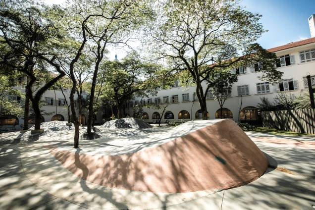 Pista de skate: um dos locais favoritos dos estudantes Pista de skate: um dos locais favoritos dos estudantes
