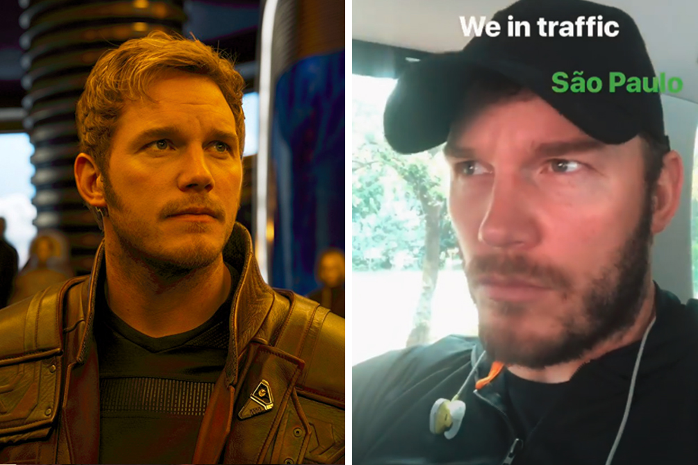 Chris Pratt faz vídeo no Instagram ao ficar preso no trânsito de São Paulo