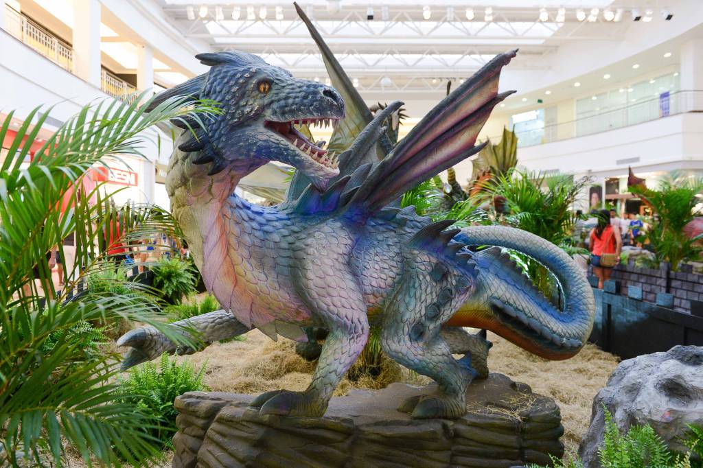 Shopping em Taboão da Serra recebe exposição de dragões