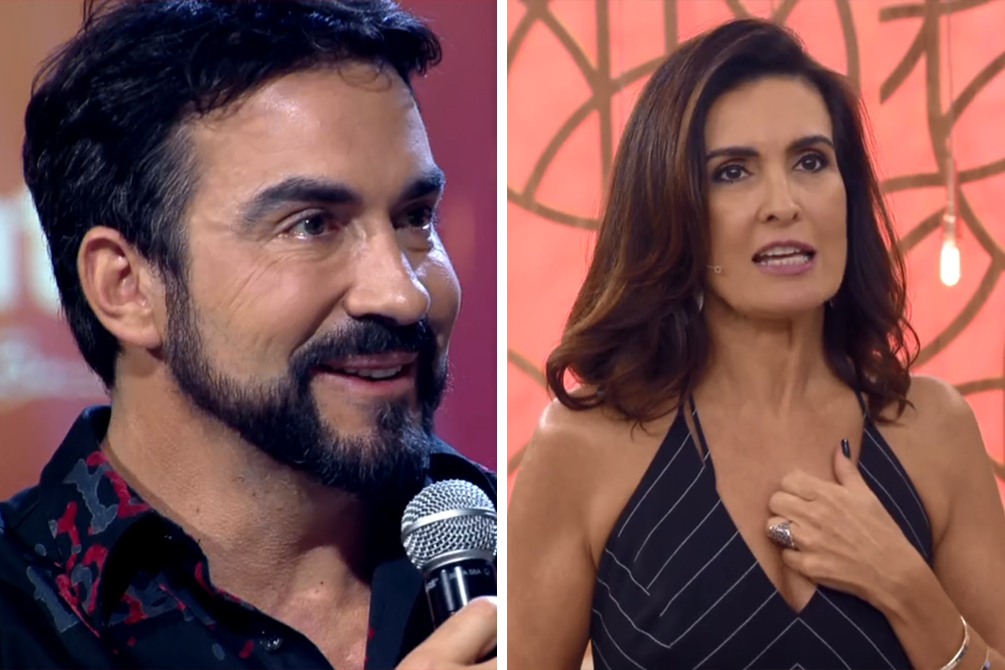 Fátima Bernardes surpreende padre Fábio de Melo no “Encontro”