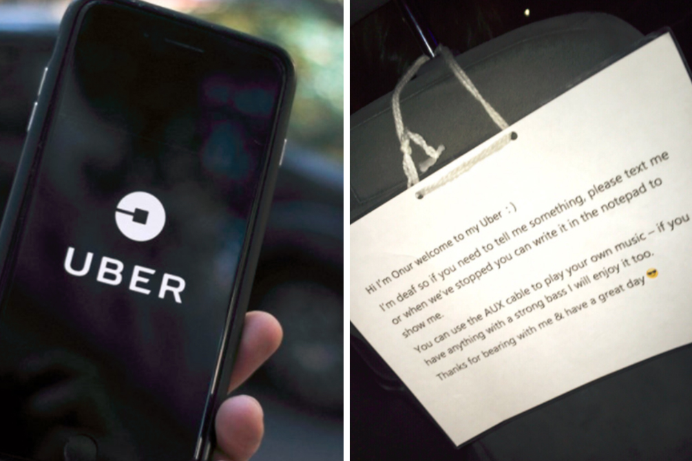 Mensagem de motorista de Uber com deficiência auditiva chama atenção