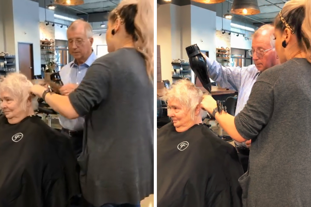 Marido aprende a escovar cabelos após mulher sofrer derrame e emociona web