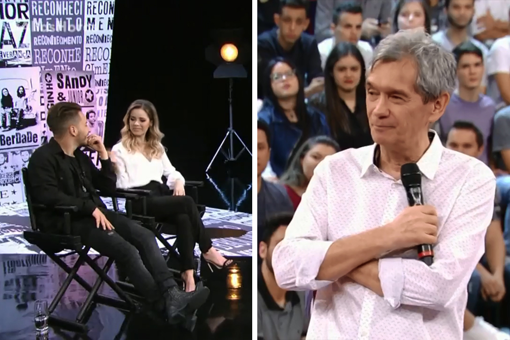 Sandy e Junior fazem desabafo em bate-papo no “Altas Horas”