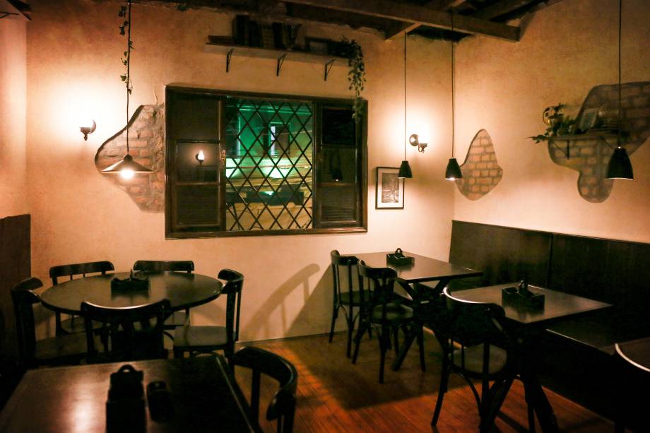 Salão Unicórnio, no segundo andar da casa, onde serão servidos os hambúrgueres Salão Unicórnio, no segundo andar da casa, onde serão servidos os hambúrgueres