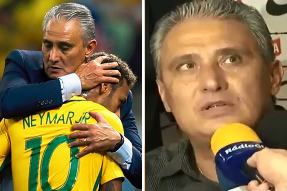 Um vídeo de Tite viralizou após Neymar sofrer “pisão” em Brasil x México