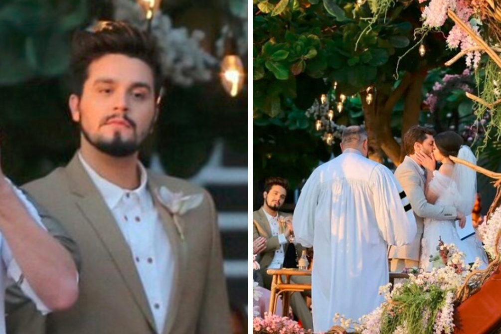 Luan Santana rouba a cena e vira piada após casamento de Camila Queiroz