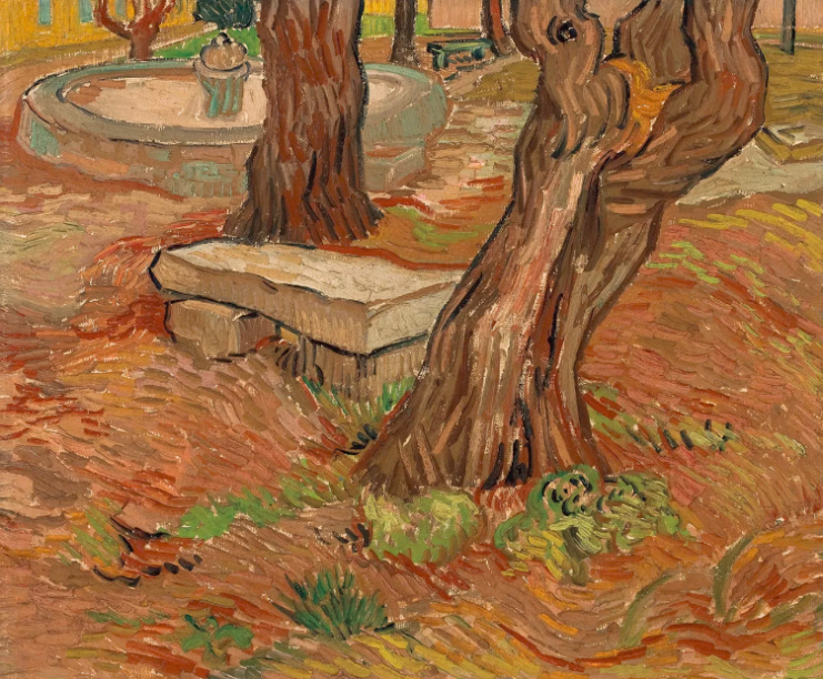 Banco de pedra no asilo de Saint-Remy (1889), de Vincent Van Gogh Banco de pedra no asilo de Saint-Remy (1889), de Vincent Van Gogh