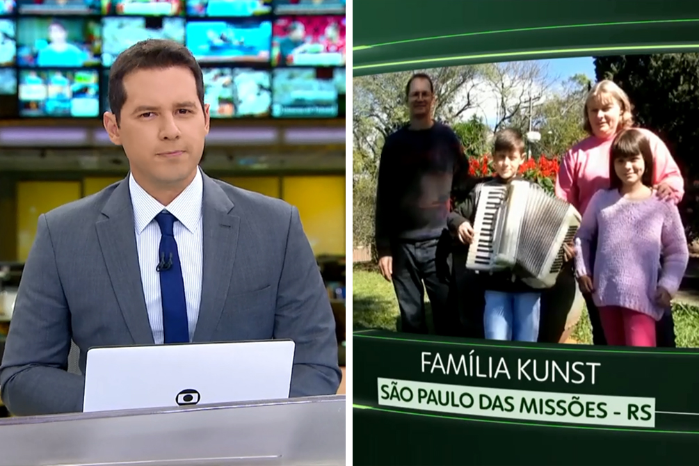 Menino rouba a cena no “Jornal Hoje” por um motivo pra lá de inusitado
