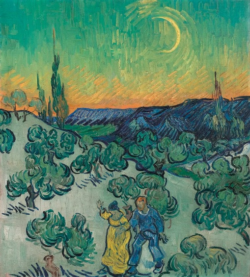 Passeio ao Crepúsculo (1889-1890), de Vincent Van Gogh Passeio ao Crepúsculo (1889-1890), de Vincent Van Gogh