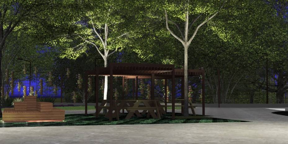 Imagem mostra &aacute;rea da pra&ccedil;a com novas instala&ccedil;&otilde;es