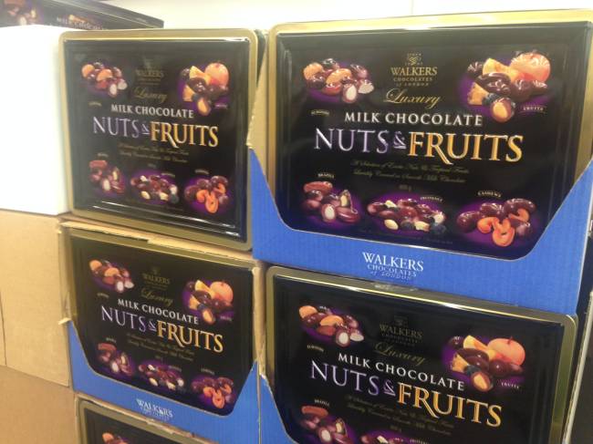 Sam’s Club – Chocolate Nuts & Fruits, de 800 gramas, do Reino Unido R$ 89,98