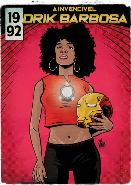 Despontando na cena rap nacional após lançar seu primeiro EP, Drik Barbosa foi transformada em Riri Williams, a jovem superdotada que constrói a sua própria armadura do Homem de Ferro e assume a identidade do herói Despontando na cena rap nacional após lançar seu primeiro EP, Drik Barbosa foi transformada em Riri Williams, a jovem superdotada que constrói a sua própria armadura do Homem de Ferro e assume a identidade do herói