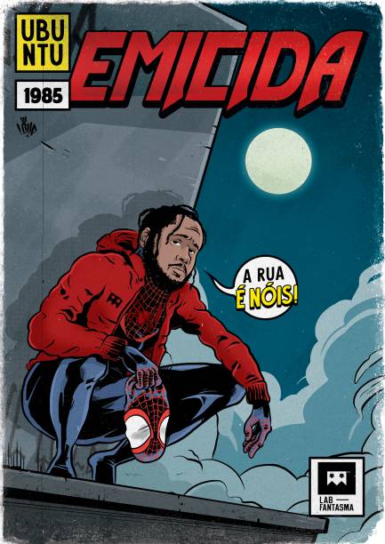 Escolhido para dar in&iacute;cio no projeto: Emicida se tornou Miles Morales, o novo Homem-Aranha, que &eacute; negro e tem ascend&ecirc;ncia hisp&acirc;nica