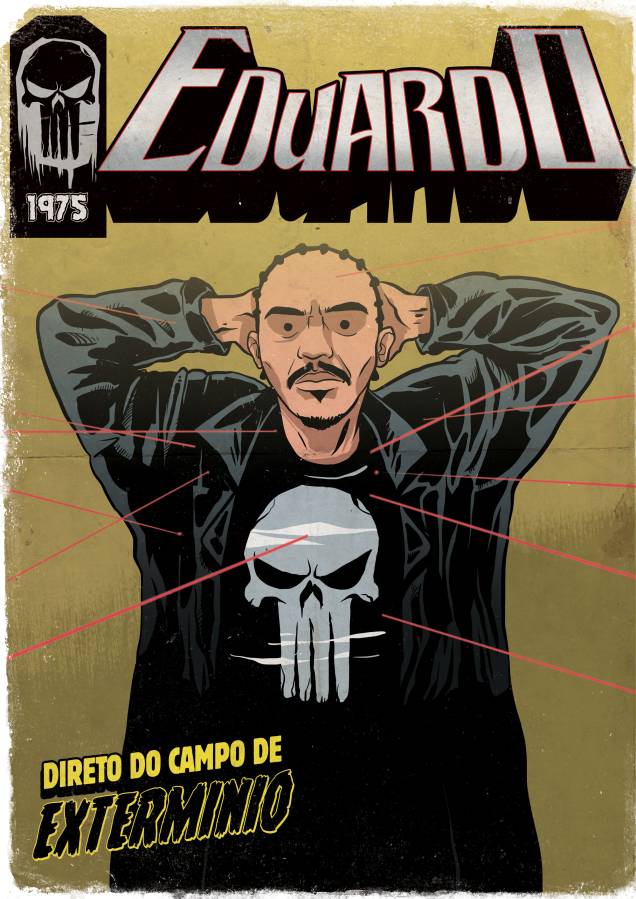 Um dos fundadores do grupo Facção Central, Eduardo é conhecido por relatar a realidade das favelas em suas letras e, por isso, foi transformado no Justiceiro Um dos fundadores do grupo Facção Central, Eduardo é conhecido por relatar a realidade das favelas em suas letras e, por isso, foi transformado no Justiceiro