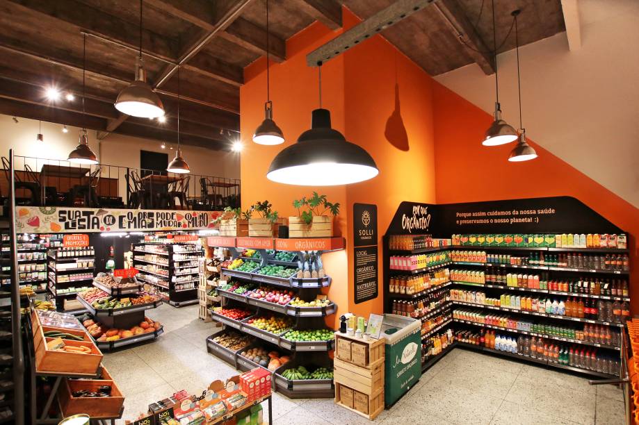 Variedade de produtos orgânicos