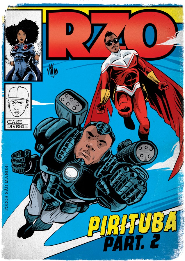O grupo RZO, respons&aacute;vel por apresentar Sabotage e Negra Li ao mundo, com Sandr&atilde;o e Heli&atilde;o, atuais membros, representados como M&aacute;quina de Combate e Falc&atilde;o, respectivamente