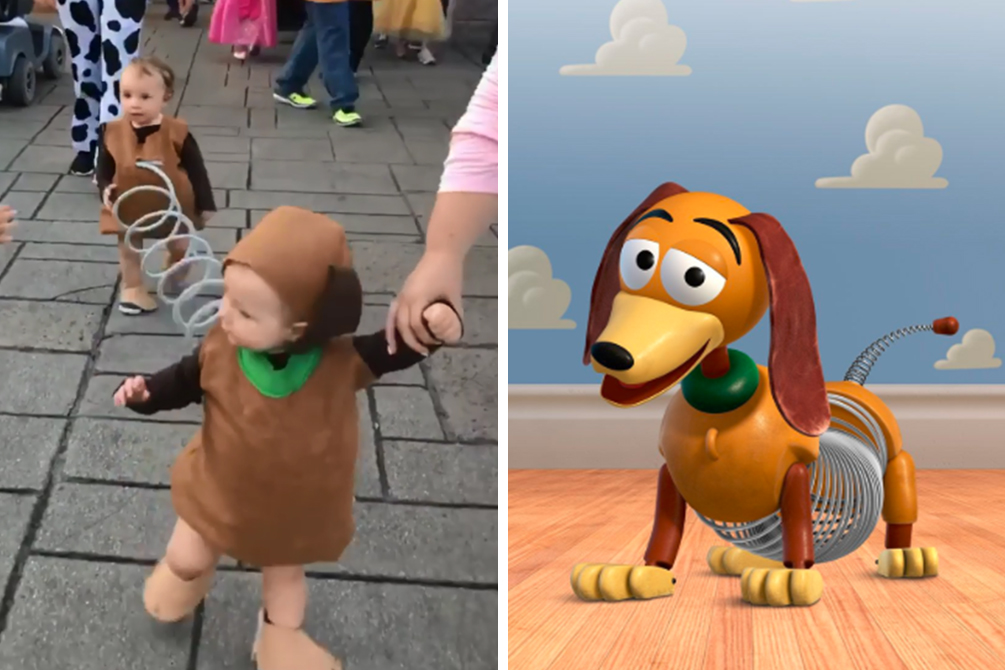 Crianças roubam a cena com fantasia de Toy Story na Disneyland