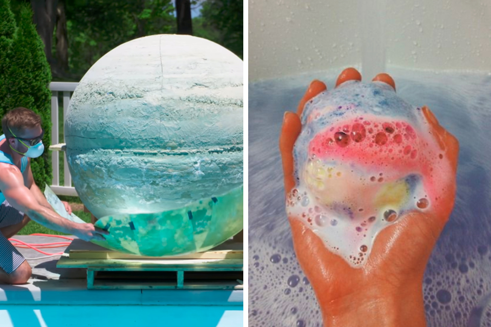 Eles fizeram uma bomba efervescente de banho de 900 quilos para o YouTube