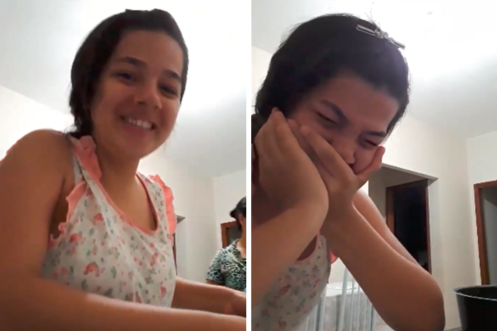 Menina vai às lágrimas após primeiro pudim e chama atenção no Facebook