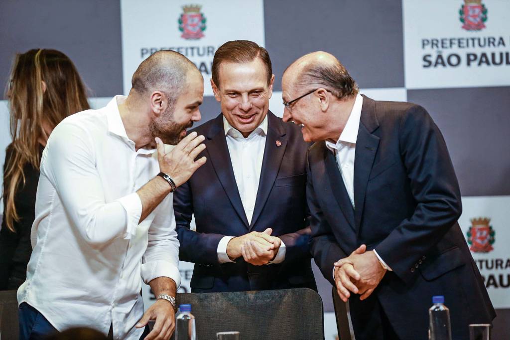 Bruno Covas, Jo¿o Doria e Geraldo Alckmin Bruno Covas, Joao Doria e Geraldo Alckmin