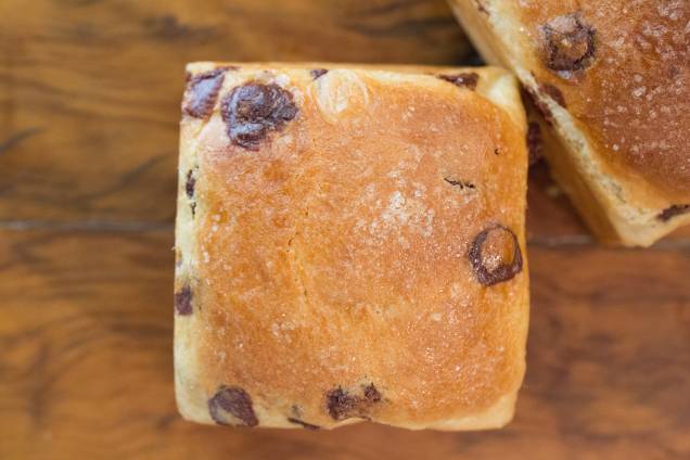 Brioche: macio e com gotas de chocolate Brioche: macio e com gotas de chocolate
