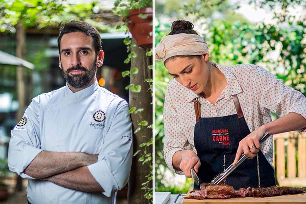 Chefs exploram técnicas com fogo em jantar no Jacarandá