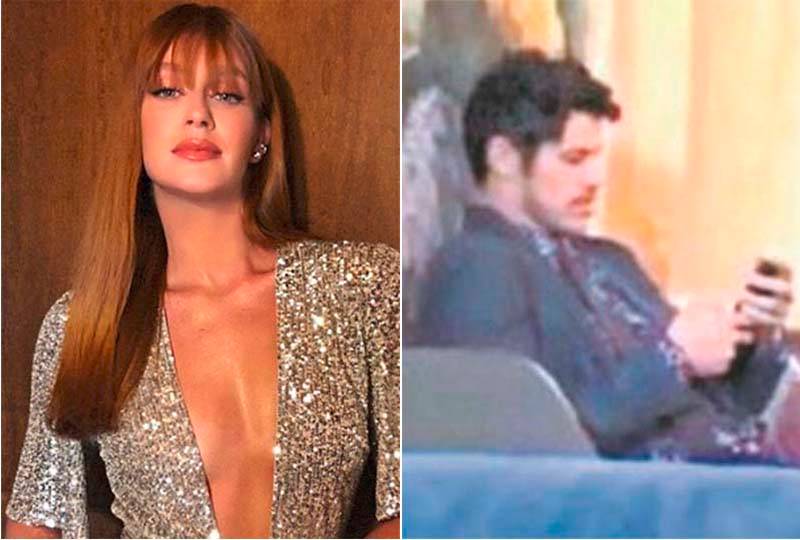 Marina Ruy Barbosa e José Loreto têm ‘conversa séria’ durante gravação