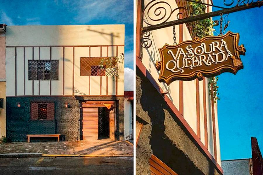 Vassoura Quebrada, em Perdizes: vassouras e chapéus na decoração