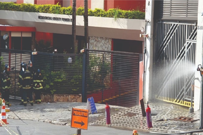 Vazamento de gás causa incêndio no centro e deixa um ferido