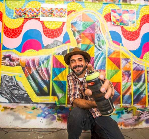 Eduardo Kobra cria novo mural próximo ao Minhocão em São Paulo