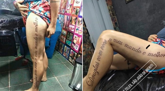 “Já consertei os erros”, diz mulher que homenageou marido com tatuagem