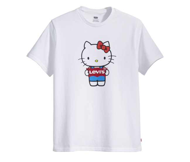 Levis – Still Camiseta Branco Hello Kitty