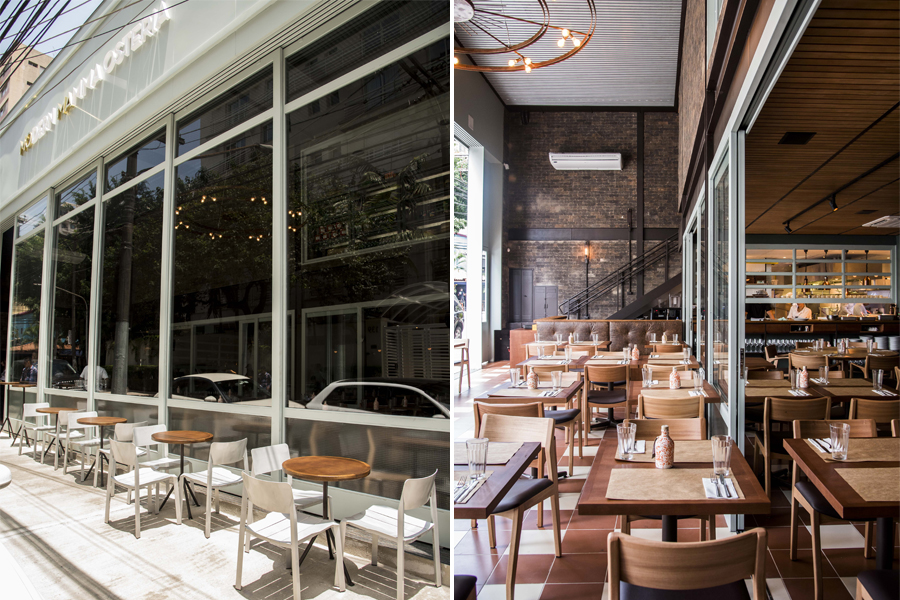 Acidente de carro destrói a fachada de badalado restaurante italiano de SP