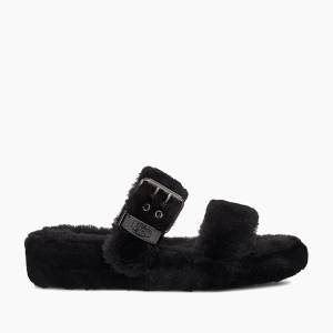 UGG – SANDÁLIA UGG FUZZ YEAH PRETO – R$ 499