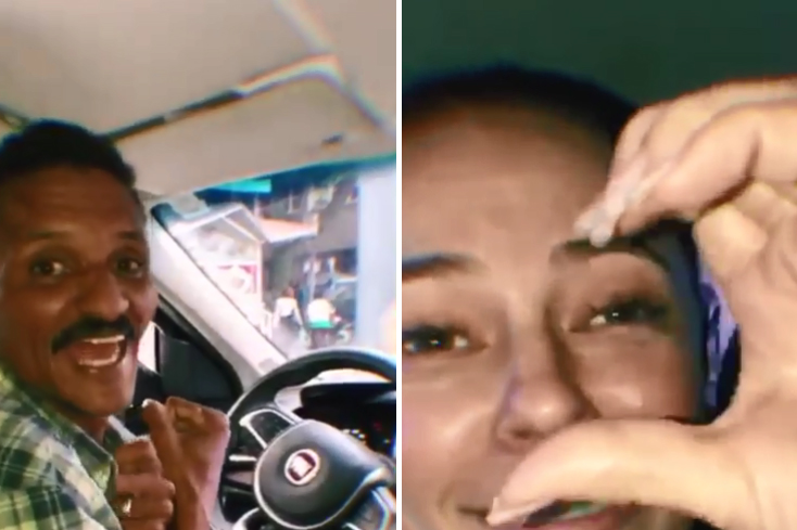 A reação inusitada do motorista que levou Paolla Oliveira