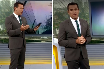 Rodrigo Bocardi vira motivo de piada ao vivo no ‘Bom Dia São Paulo’