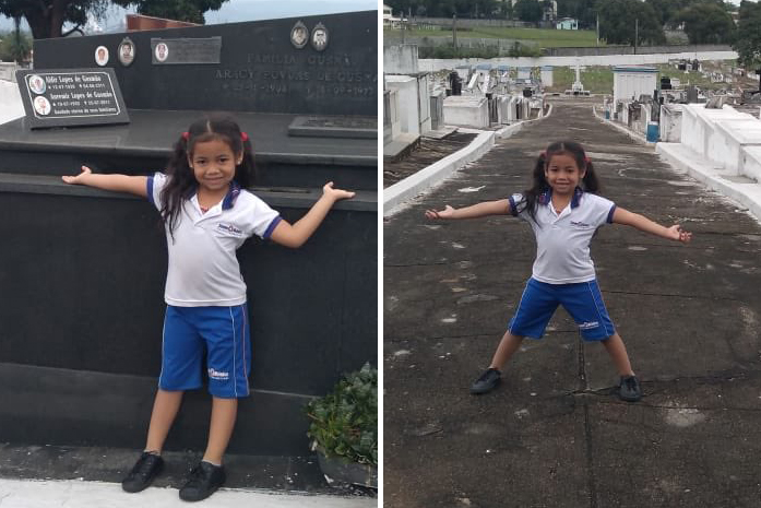 Criança visita cemitério pela primeira vez e sua reação viraliza