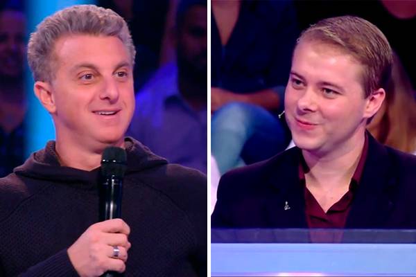 Huck se assusta com nome de participante do ‘Quem Quer Ser um Milionário’