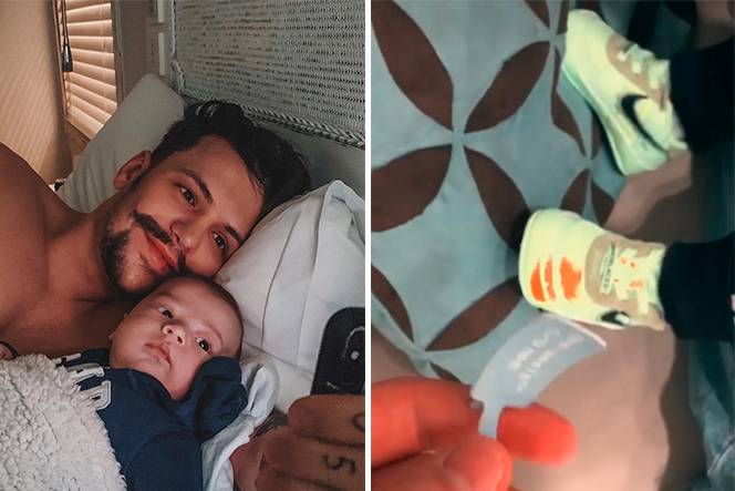 Saulo Poncio é criticado por tênis de alto valor dado ao filho de 3 meses