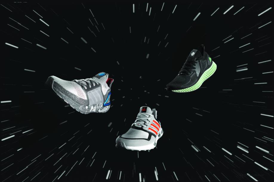 Os tr&ecirc;s modelos da Adidas: homenagem para Star Wars