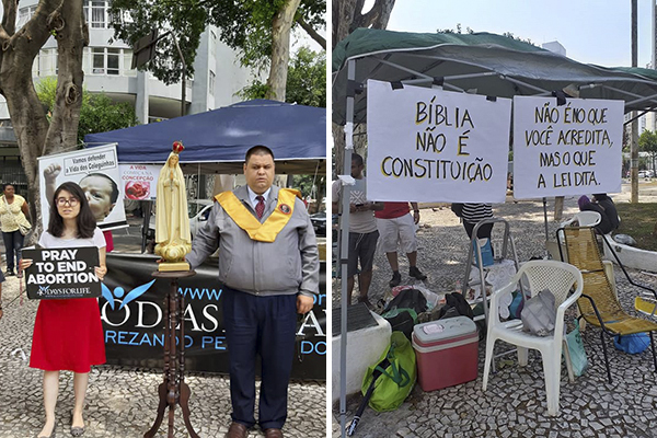 Pérola Byington tem ‘guerra’ de vigílias contra e a favor de aborto