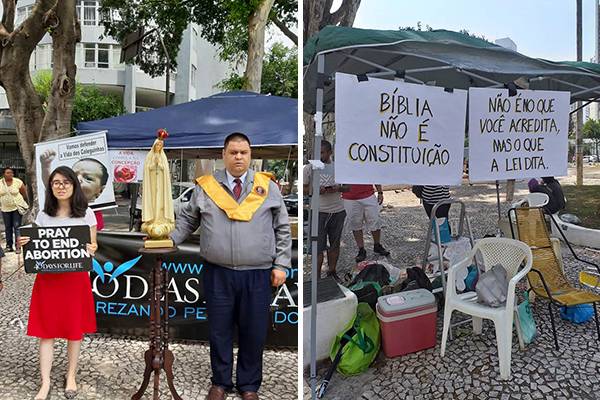 Pérola Byington tem ‘guerra’ de vigílias contra e a favor de aborto