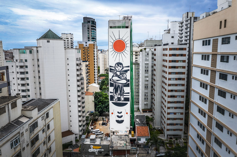 Speto Imagem mostra grafite em prédio da capital