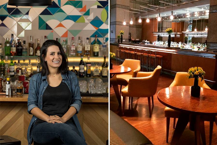 Ponte aérea: Jéssica Sanchez, do Rio, faz drinques no Grand Hyatt em SP