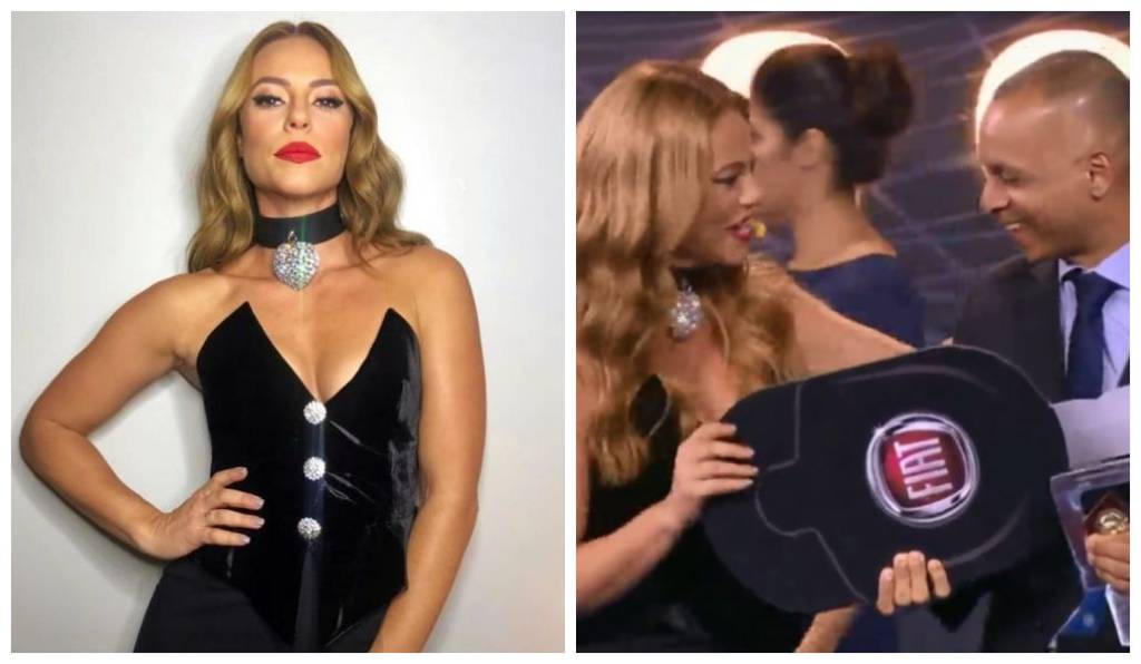 Paolla Oliveira se atrapalha ao entregar prêmio do Brasileirão