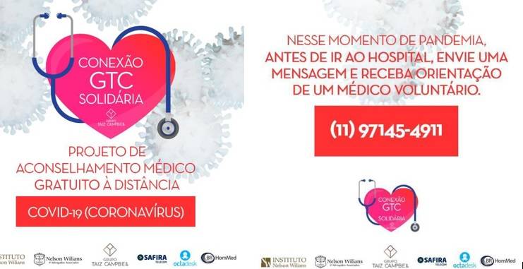 Iniciativa oferece aconselhamento médico gratuito à distância