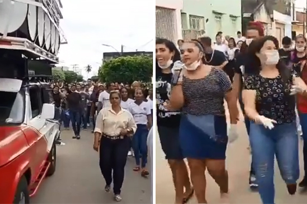 Passeata de alunos contra coronavírus viraliza