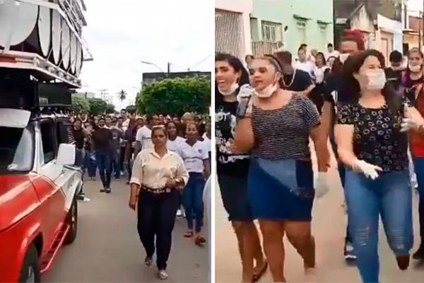 Passeata de alunos contra coronavírus viraliza