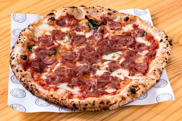 Calabresa: sabor tem margherita como base Calabresa: sabor tem margherita como base